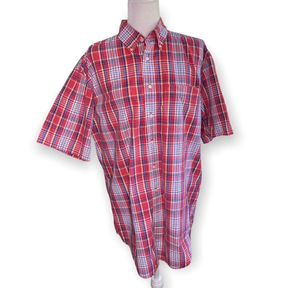 Daniel Cremieux 100% Cotton Short Sleeve Button Down Shirt SZ M